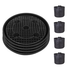 Plant Tray 4Piece Breathable Fabric SelfWatering Base Bottom Watering Saucer For Seedlings And Vegetables