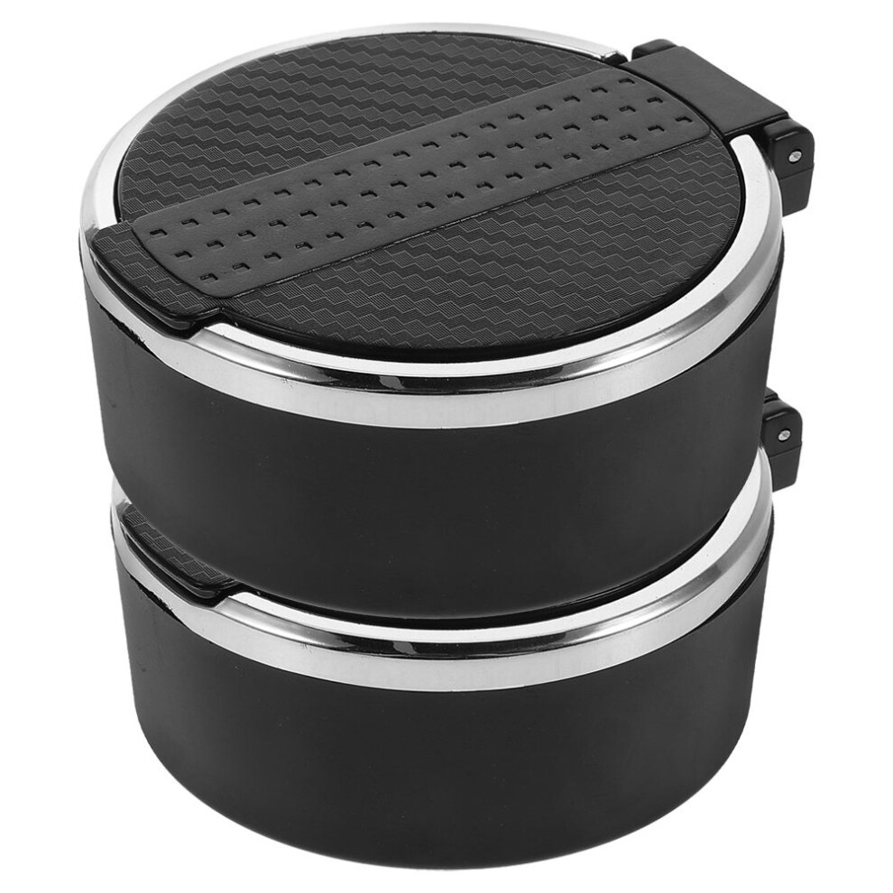 2Pcs Smokeless Car Ashtray With Lid Abs Compact Travel Tray Black 3541031449224