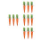 12 Pcs Easter Carrot Ornaments Fabric Mini Decor For Spring Party 8