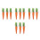 12 Pcs Easter Carrot Ornaments Fabric Mini Decor For Spring Party 10