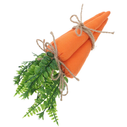 12 Pcs Easter Carrot Ornaments Fabric Mini Decor For Spring Party 2