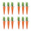 12 Pcs Easter Carrot Ornaments Fabric Mini Decor For Spring Party 9