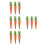 12 Pcs Easter Carrot Ornaments Fabric Mini Decor For Spring Party 6