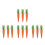 12 Pcs Easter Carrot Ornaments Fabric Mini Decor For Spring Party 5