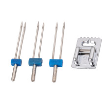 3Pcs Twin Needle Stretch Machine Needle and Presser Foot-B