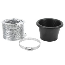 Air Intake Pipe Funnel Kit Universal Fit Rubber Design Front Bumper Inlet Accessories Enhanced Cold Air Flow