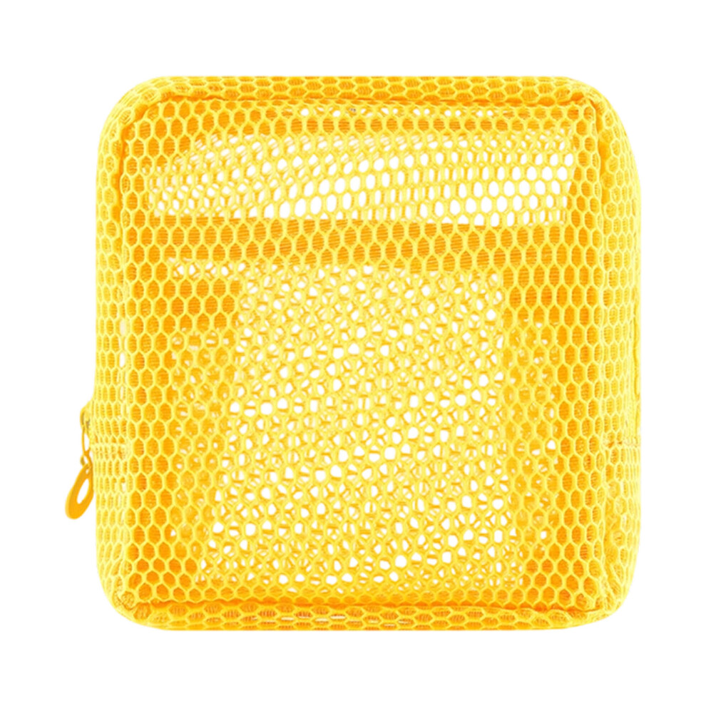 Unique Colorful Meshes Makeup Organizers Compact Travel-Yellow