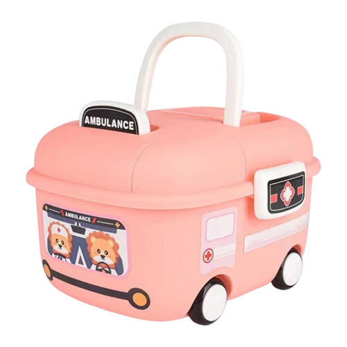Stackable Toy Box Organizers With Rolling Wheels For-pink small