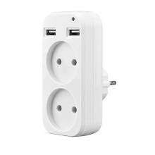 Adaptér do zásuvky s dvojitým USB portem pro nabíjení telefonu, dvojitý USB port 5V 2A, USB elektrický výstup