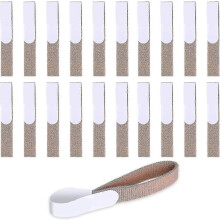 (Khaki) 10 st Buddy Tape fingerremmar halkfria kardborreöglor fingerskenor, återanvändbara tyg buddy wraps för brutna tår
