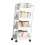 4 Tiers Snacks Stand with Multiple Levels Rolling Cart-White 1