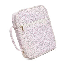 Elegante diamanten gewatteerde opbergtas met schrift,-Roze bloem