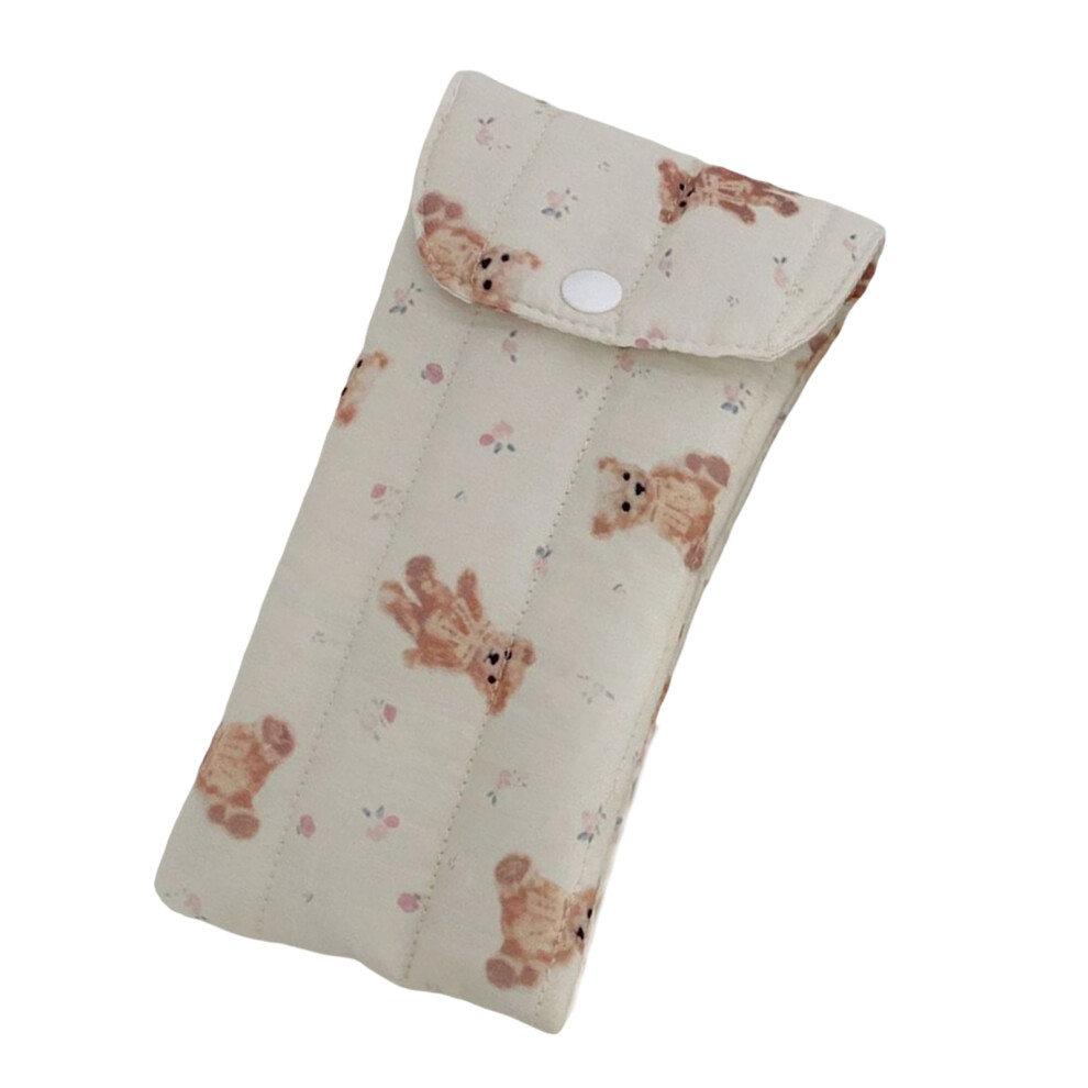 Dustproof And Scratch Resistant Eyewear Pouches-Pink bear