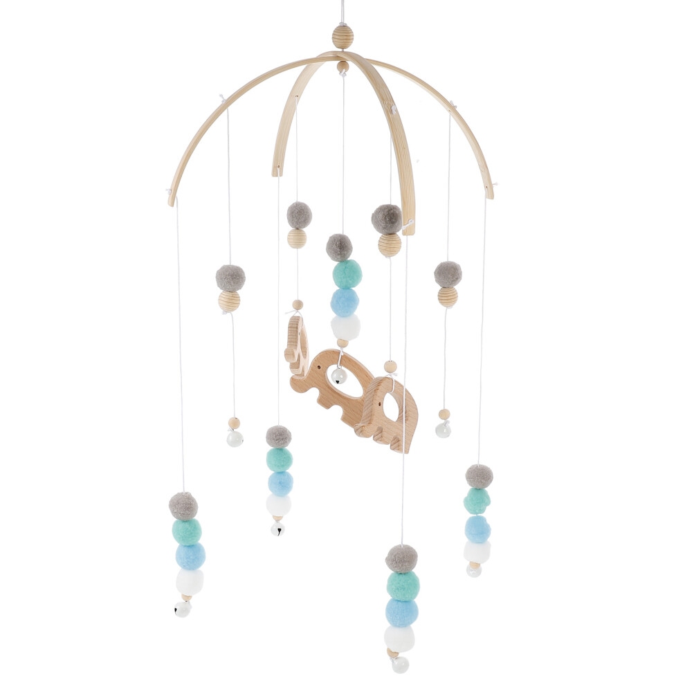 3Pcs Mobile Felt Ball Bed Bell Pendant Wind Chime Solustre