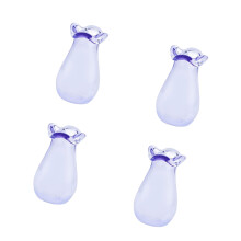 4 stuks miniatuur glazen vaas praktische kattenbont-Paars