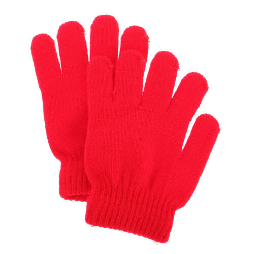 2 Kinderhandschoenen Winter Gebreid 4-12 Rood