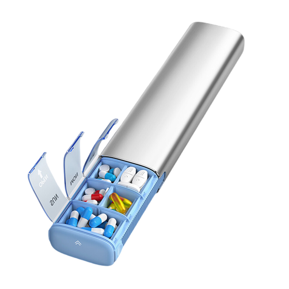Silver Convenient Aluminum Alloy Pills Holder Accessory For