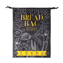 Reusable Bread Storage Bag Food Safe Beewax-Drawstring style