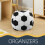 2 Pezzi Portaoggetti In A Forma Design Calcio 8