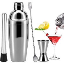 Set shaker pentru cocktailuri, shaker pentru cocktailuri din oțel inoxidabil de 750 ml, mixer profesional pentru cocktailuri, kit
