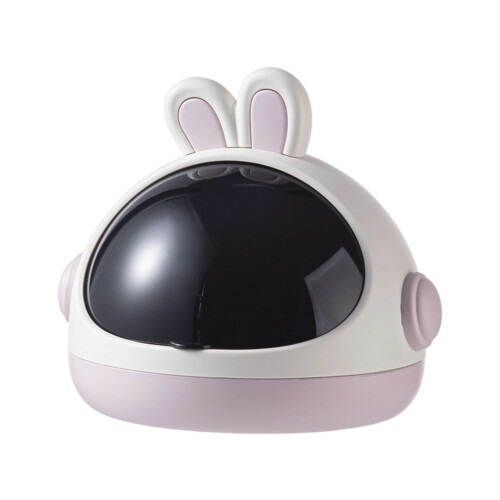 Adorable Rabbits Shape Waste Bin With No Lid-Trendy rabbit pink