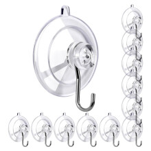 Pack Of 12 Clear Adhesive Hooks Nonrust Steel Hook 10lb Weight