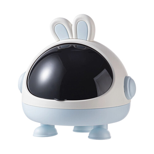 Miniature Rabbits Desktop Garbage Container-Running rabbit blue