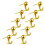 Wall Hook Rustproof Zinc Alloy Push Pins For Corkboards-Gold 1