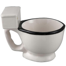 Morsom toalettkrus med håndtak 300 ml kaffe, te, melk og iskremkopp til gave