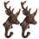 2 Pcs Decorative Cast Iron Wall Mounted Hook with-rust color 1