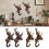 2 Pcs Decorative Cast Iron Wall Mounted Hook with-rust color 3