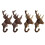 2 Pcs Decorative Cast Iron Wall Mounted Hook with-rust color 2