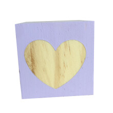 Reusable Heart Stencils, Decorative Wooden Sign with Warm Color and Stylish Design, Suitable for Bedroom, Children's Room, Living Room, Can Be Used As