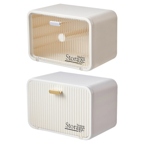 Boîte de rangement imperméable en plastique de support de-Blanc 1