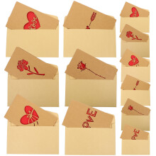 60Pcs Foldable Festival Greeting Cards Multi-Use Kraft Message Cards
