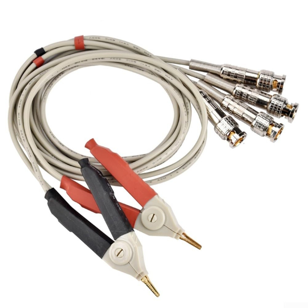 Fourterminal Banana Test Clip Lcr Test Lead For Power Testing Handheld Electronic Component Measurement Tool Wire Probe 9067246100087