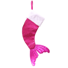 Unique Mermaid Christmas Stocking, Embroidered Stocking With Reversible Sequins, Suitable For Restaurants And Hotels