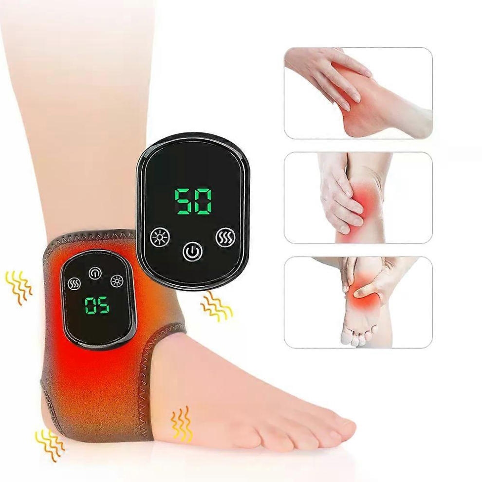 (Ankle Brace)Vibration Wrist / Ankle Massager Infrared Hot Compress Therapy Hand / Foot Massager compatible Joint Pain Relief Heated Massage