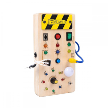 Holzspielzeug-Tablet für Kleinkinder mit Leuchtschalter, geeignet für Aktivitäten, Weihnachten und Geburtstage.