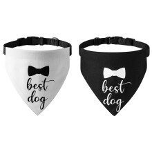 Bandana para casamento de cachorro, presente de noivado elegante para amantes de animais de estimação, acessório multiuso em tecido de algodão
