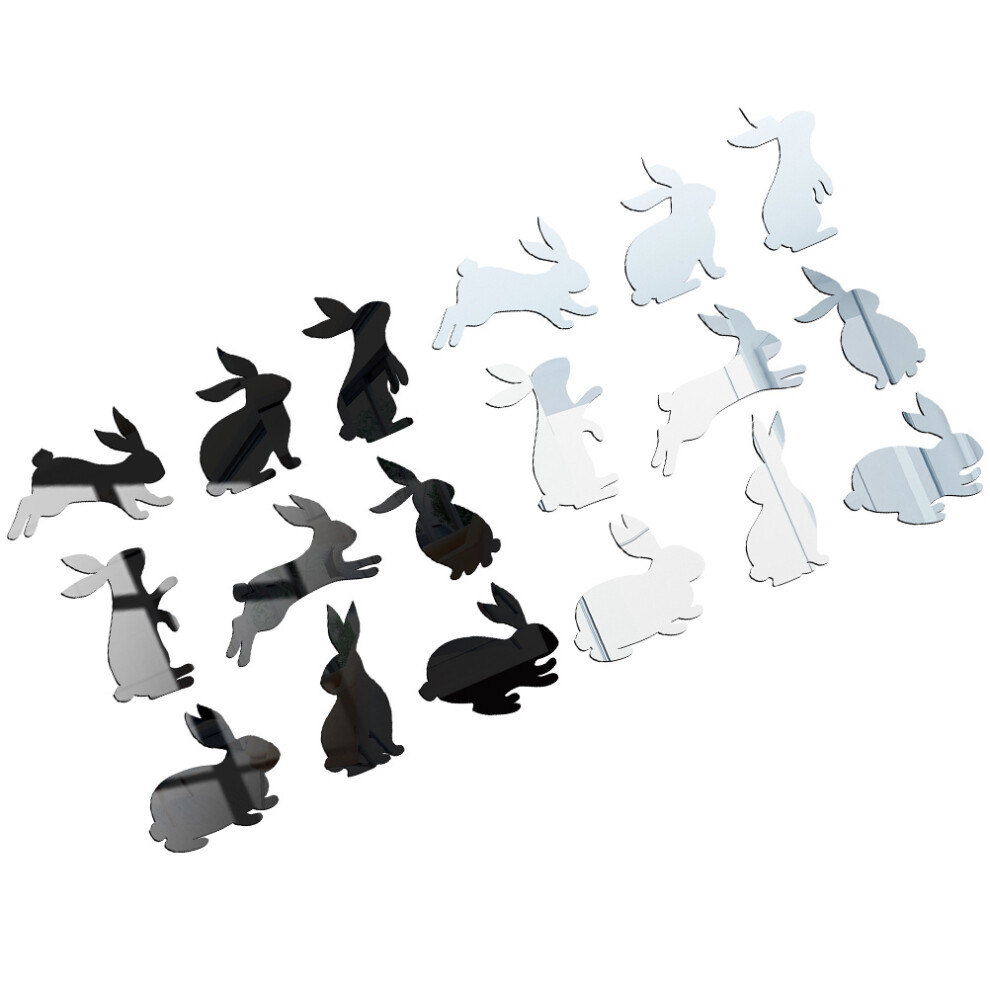 Artibetter 3 Pack 3D Rabbit Stickers Child Peel And Wall Decals Cartoon Animal