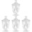4Pcs Clear Jar For Candy Dried Fruit Chocolate Wedding Party Storage 3