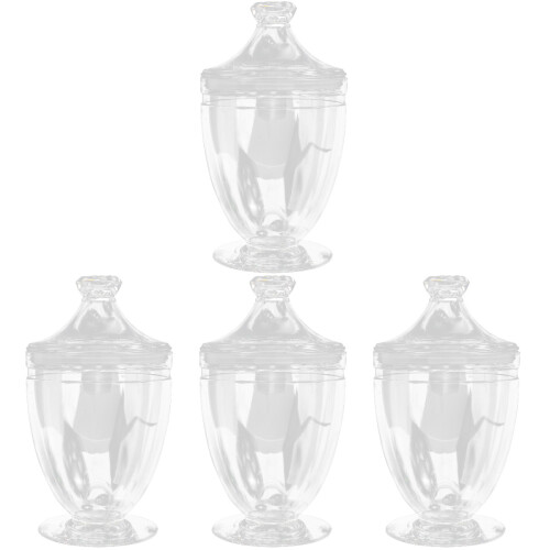 4Pcs Clear Jar For Candy Dried Fruit Chocolate Wedding Party Storage 2