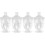 4Pcs Clear Jar For Candy Dried Fruit Chocolate Wedding Party Storage 5