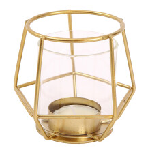 Exquisite Craftsmanship Tea Light Candle Holder with Sturdy Geometric Design, Perfect for Wedding Reception and Home Decor