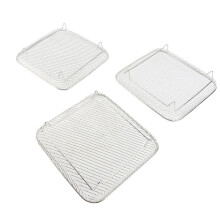 3-Schichtiger quadratischer Edelstahllager für Fritteusen, spülmaschinenfest, 385g
