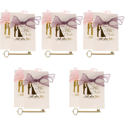 5 Ensembles De Cartes De De Mariage Avec Nœud 2