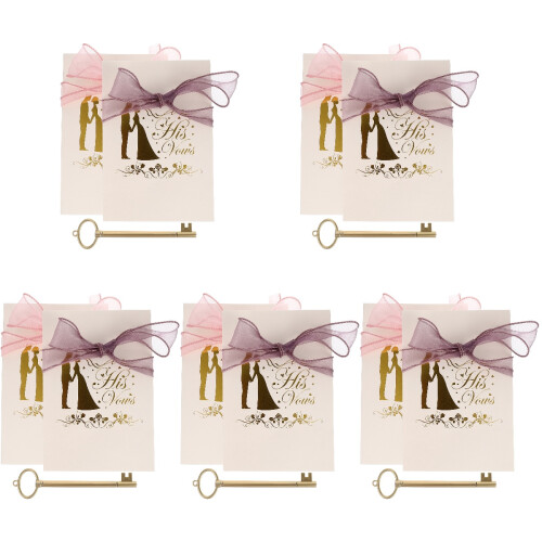 5 Ensembles De Cartes De De Mariage Avec Nœud 1