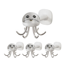 4Pcs Six Pronged Hook for Versatile Hanging-bright white