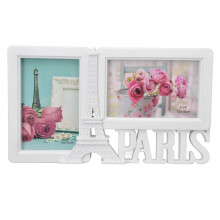 Valuable Memories Double Picture Frame Durable Thick Wood Easel Stand Car Decoration Long Lasting Memorable Photo For Special Occasions